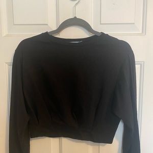 Cropped black sweater
